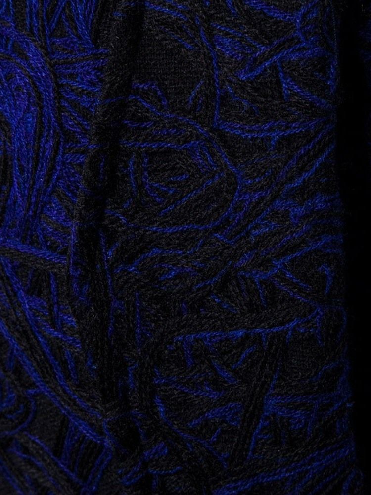 Cor De Lapela Longa Bloco A Linha Casaco Masculino