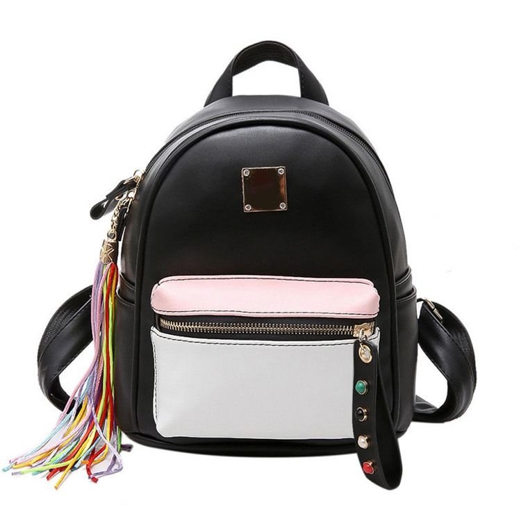 Linda Mochila Pingente Com Borla Colorida