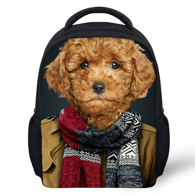 Mochila Infantil Com Zíper Com Impressão Animal 3d