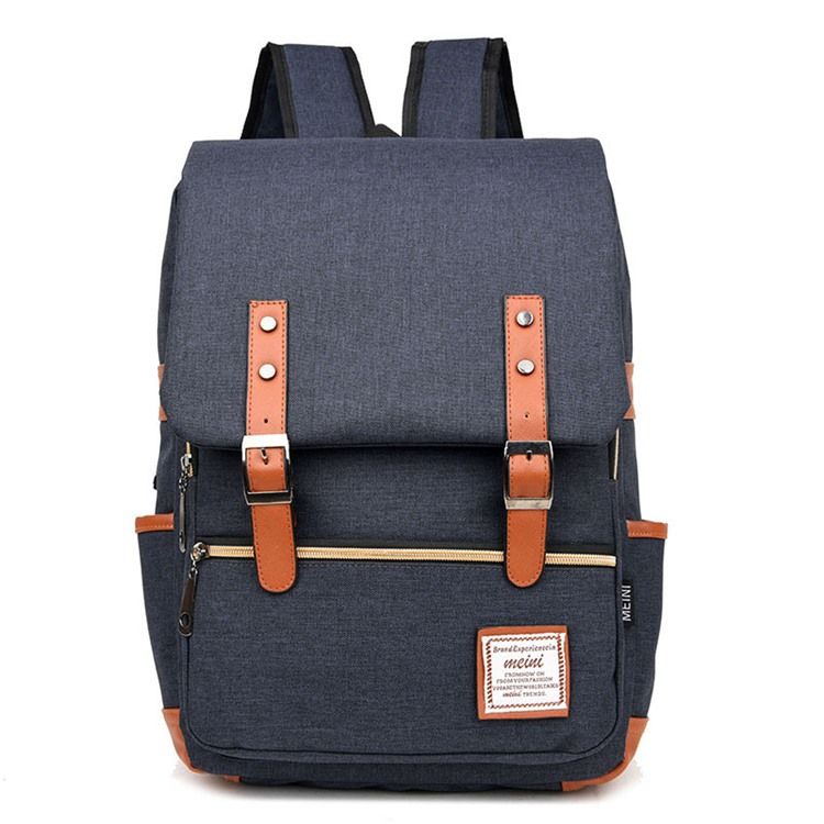 Mochila De Lona Com Design Patchwork Decorado Com Cinto