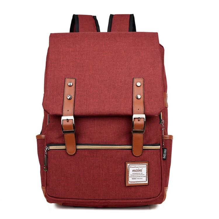 Mochila De Lona Com Design Patchwork Decorado Com Cinto