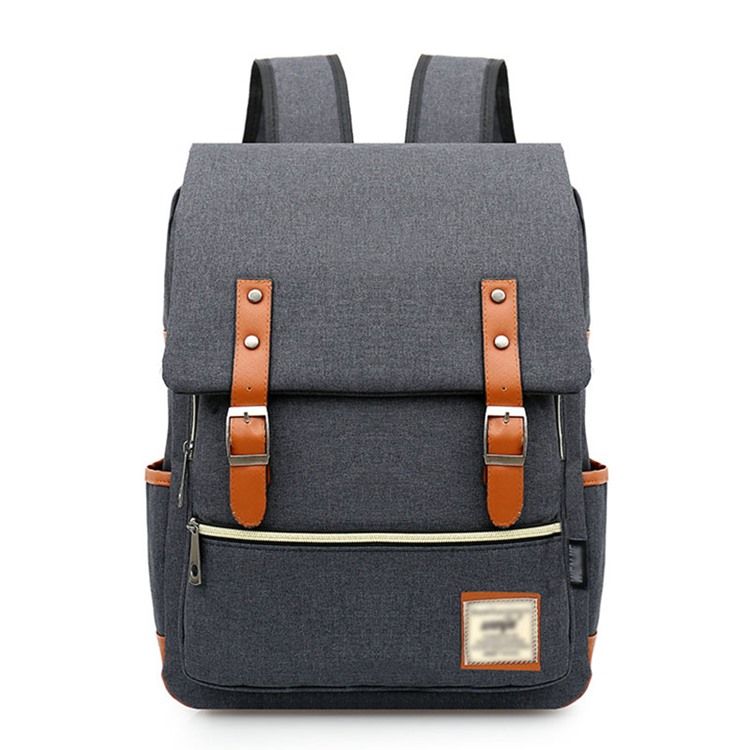 Mochila De Lona Com Design Patchwork Decorado Com Cinto