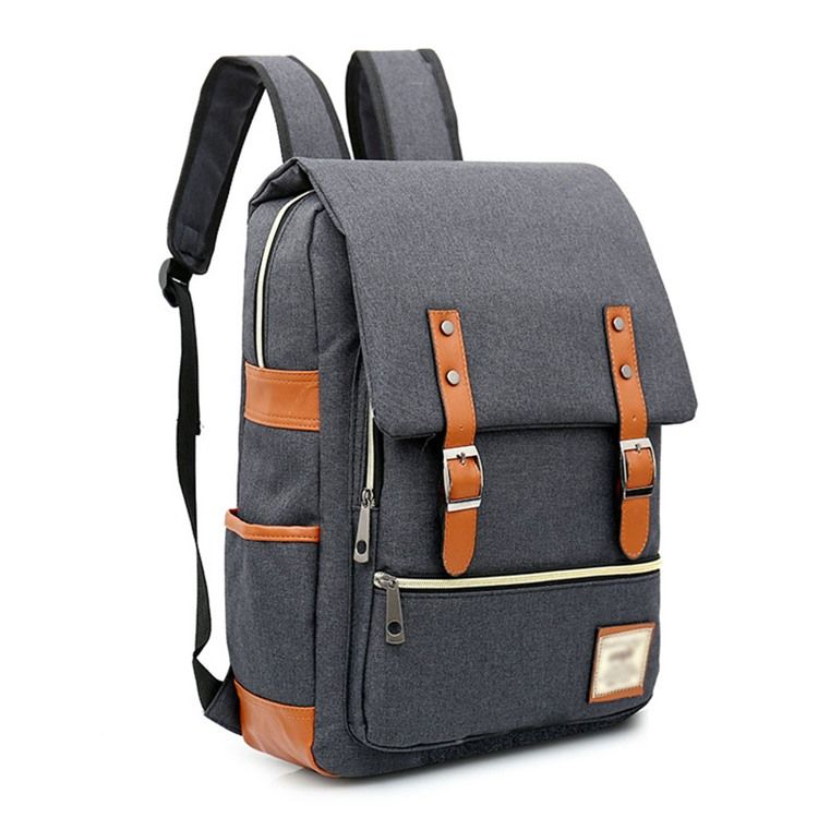 Mochila De Lona Com Design Patchwork Decorado Com Cinto
