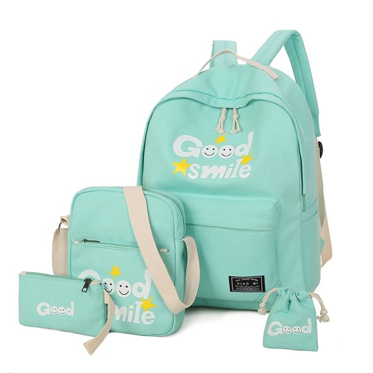 Mochila De Lona Para Impressão De Letras (conjunto De Quatro Bolsas)
