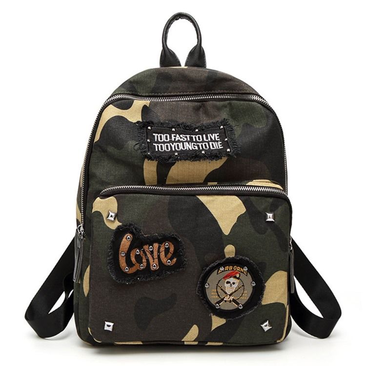 Mochila Oxford Com Design De Camuflagem Da Moda