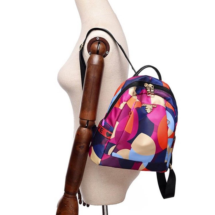 Mochila Oxford Com Estampa Geométrica