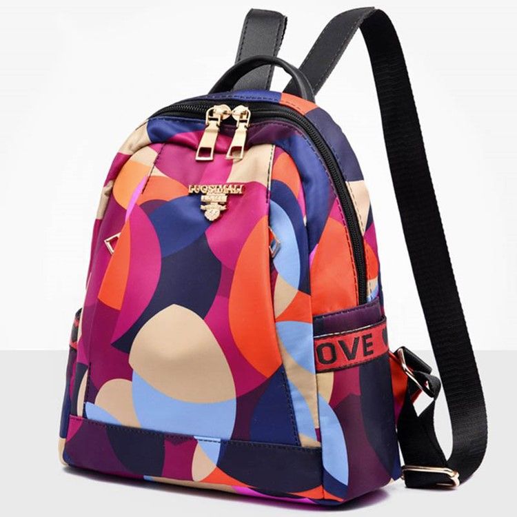 Mochila Oxford Com Estampa Geométrica