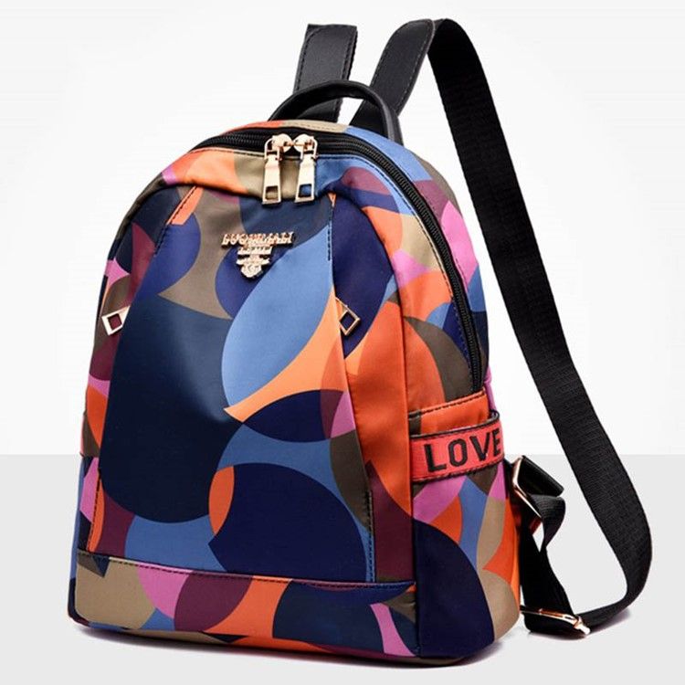 Mochila Oxford Com Estampa Geométrica