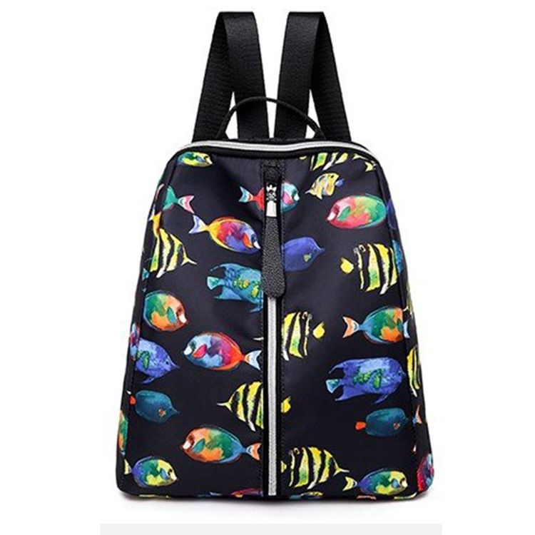 Mochila Oxford Fish Print