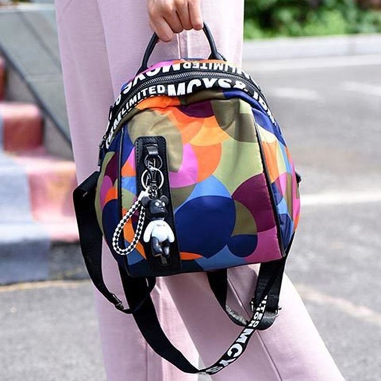 Mochila Oxford Letter Com Estampa De Moda