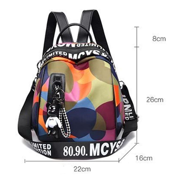 Mochila Oxford Letter Com Estampa De Moda