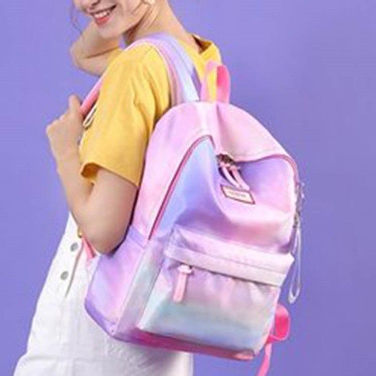 Mochila Refreshingly Nylon Gradient Color Thread