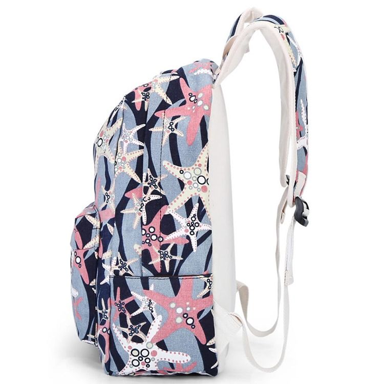 Mochila Starfish Print Canvas
