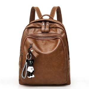 Mochilas Casuais De Fio Liso Pu
