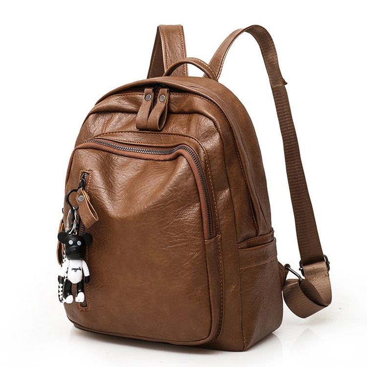 Mochilas Casuais De Fio Liso Pu
