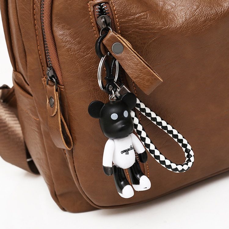 Mochilas Casuais De Fio Liso Pu