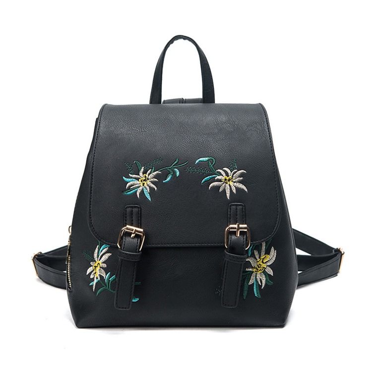 Mochilas Decoradas Com Cinto De Pu Floral