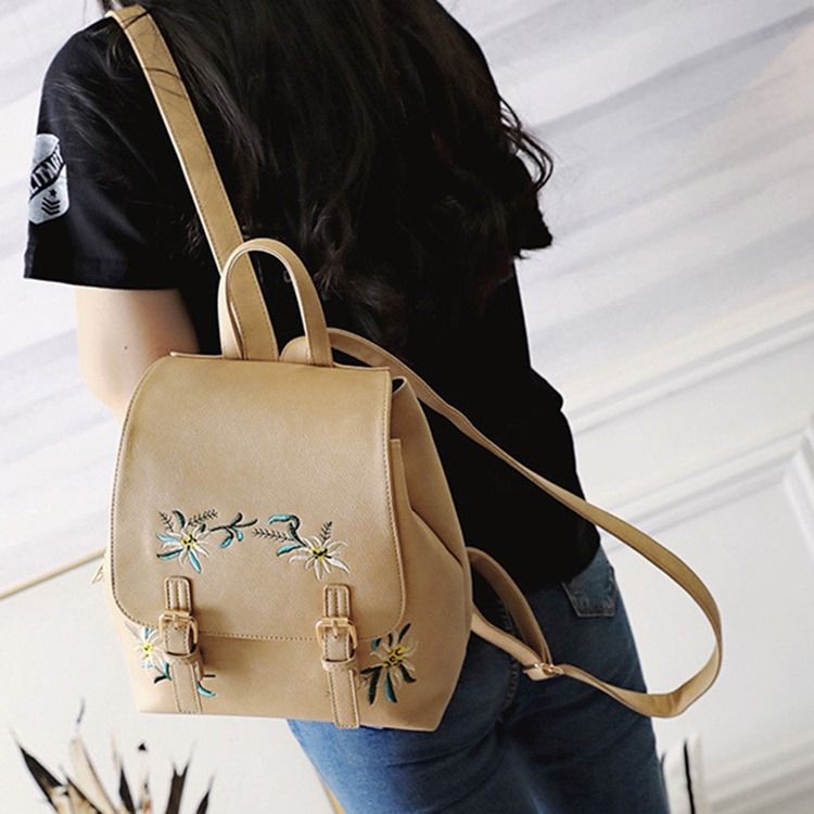 Mochilas Decoradas Com Cinto De Pu Floral