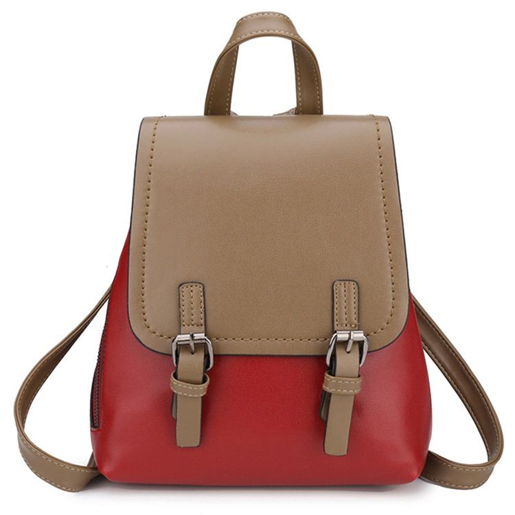 Mochilas Em Bloco De Cor Lisa Pu