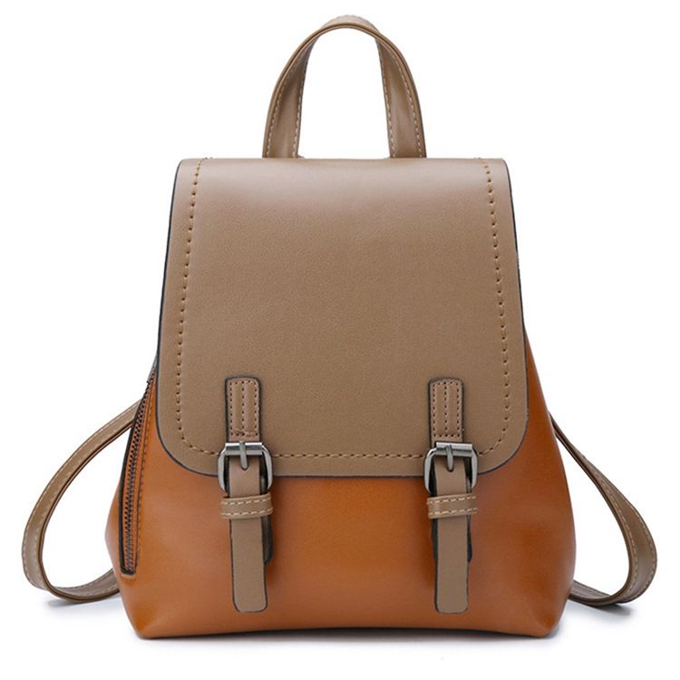 Mochilas Em Bloco De Cor Lisa Pu