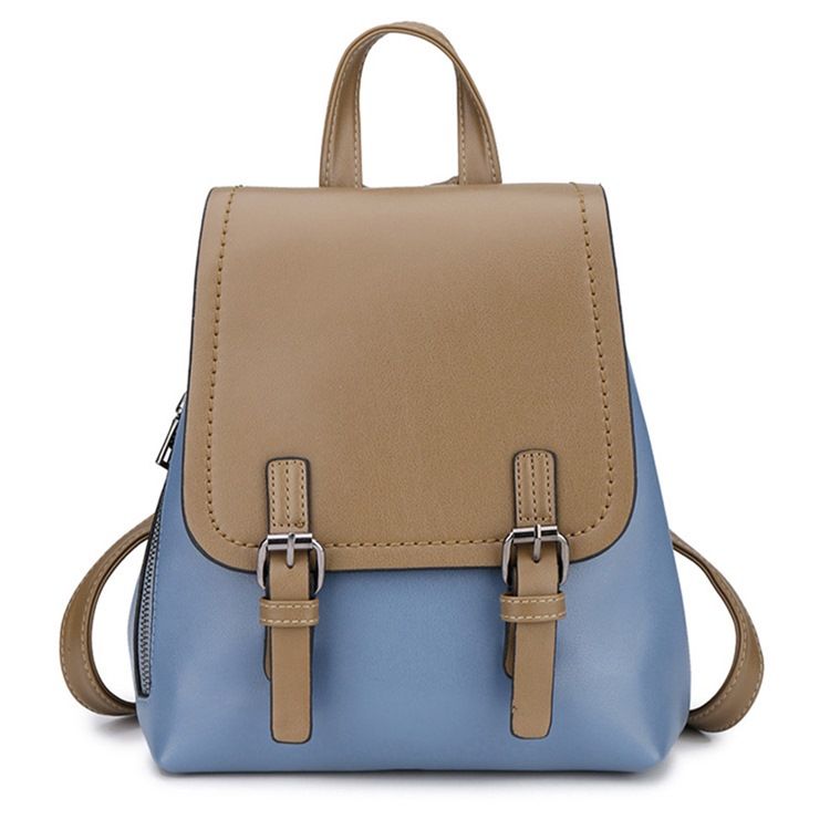Mochilas Em Bloco De Cor Lisa Pu
