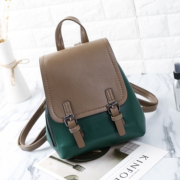 Mochilas Em Bloco De Cor Lisa Pu