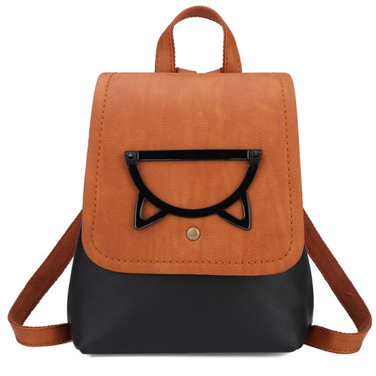 Mochilas Em Bloco De Cores Pu