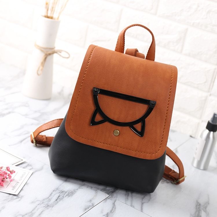 Mochilas Em Bloco De Cores Pu