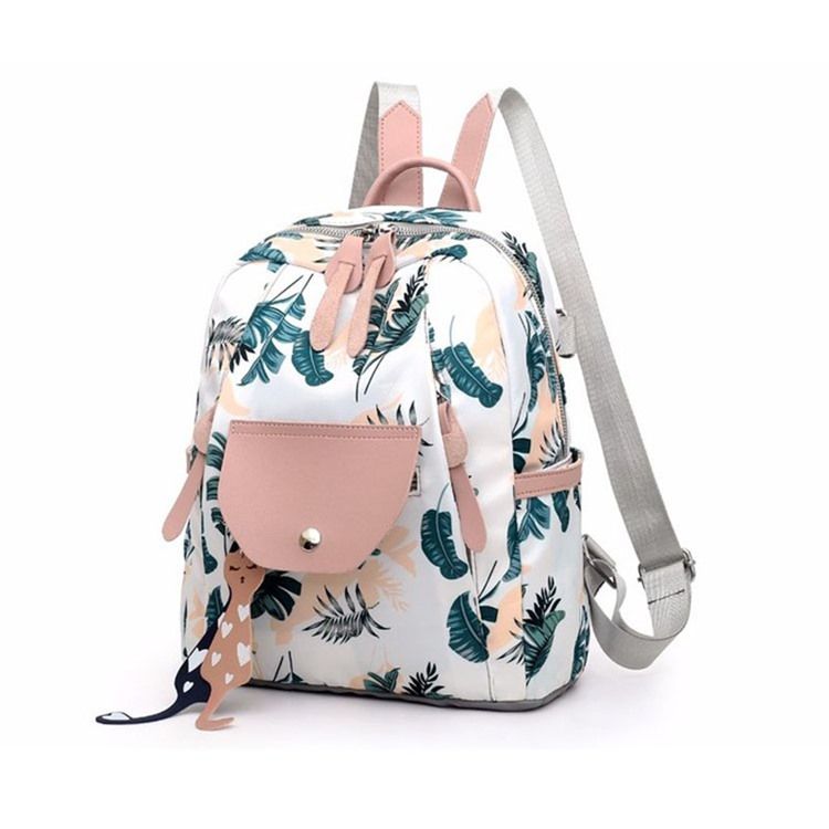 Oxford Print Mochilas De Bolso Com Aba