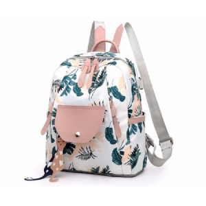 Oxford Print Mochilas De Bolso Com Aba