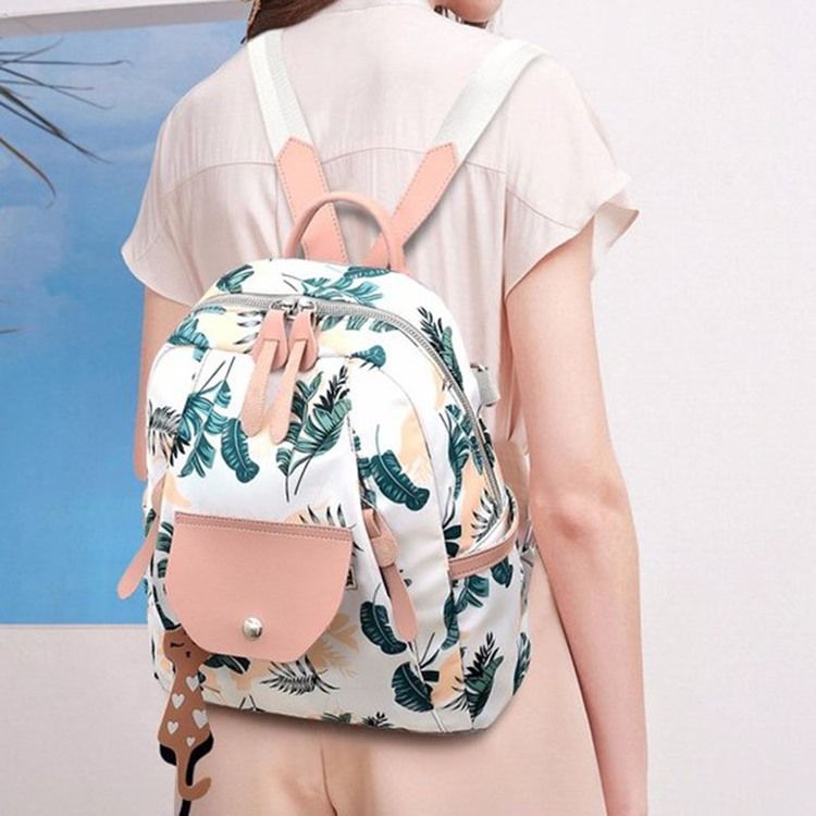 Oxford Print Mochilas De Bolso Com Aba
