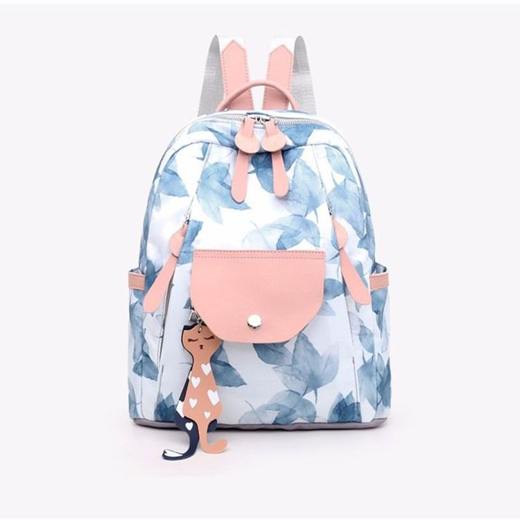 Oxford Print Mochilas De Bolso Com Aba