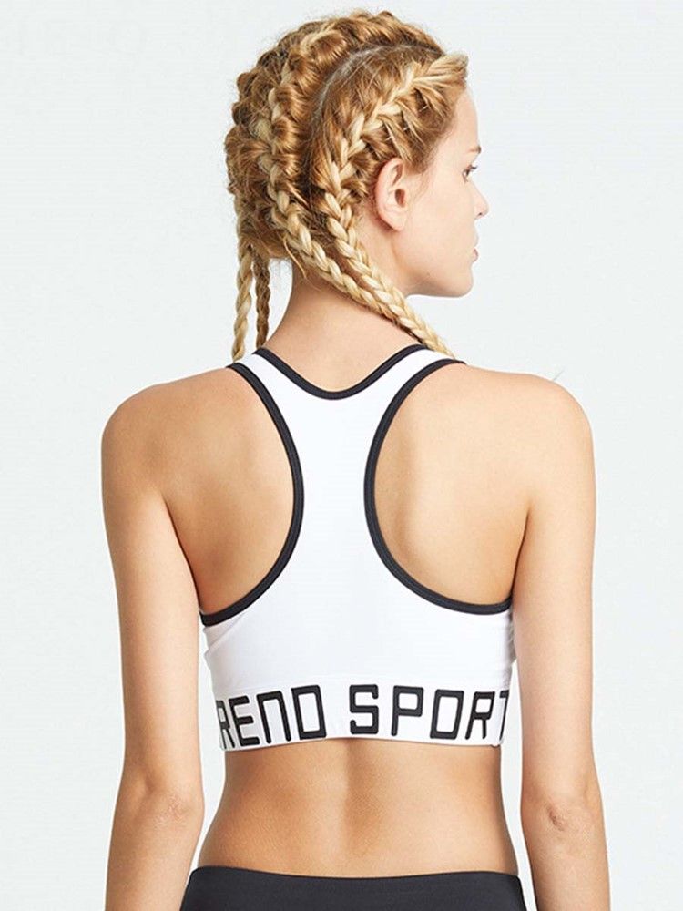 Mulheres Letter Push Up Full Cup Grátis Sutiãs Esportivos