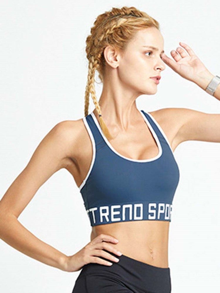 Mulheres Letter Push Up Full Cup Grátis Sutiãs Esportivos