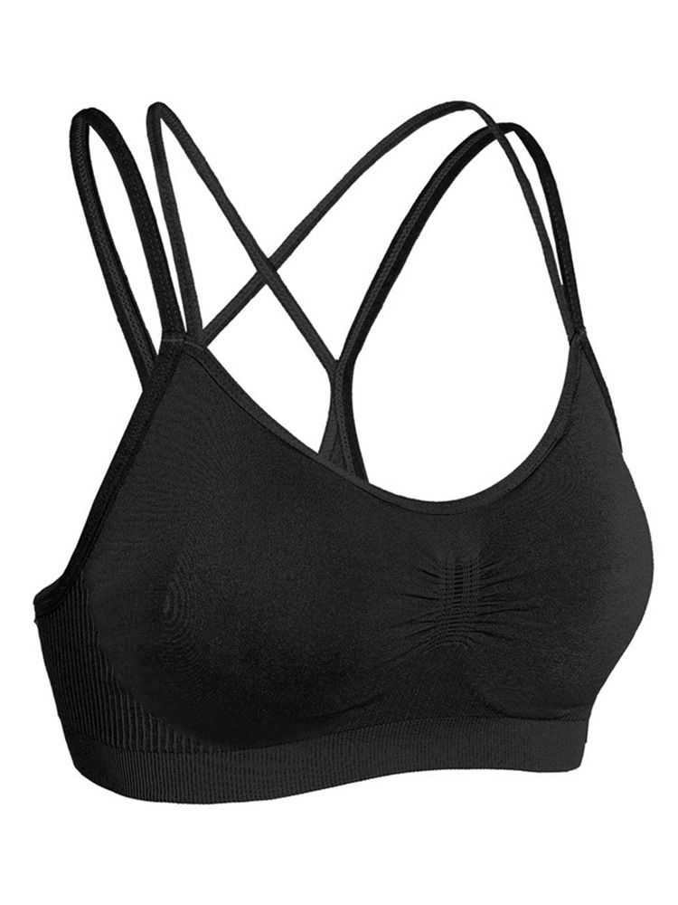 Sutiã Esporte Ioga Sem Fio Respirável Sem Fio Feminino