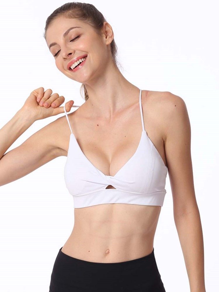 Sutiãs Esportivos Com Alças Simples Não Ajustadas Push Up Feminino
