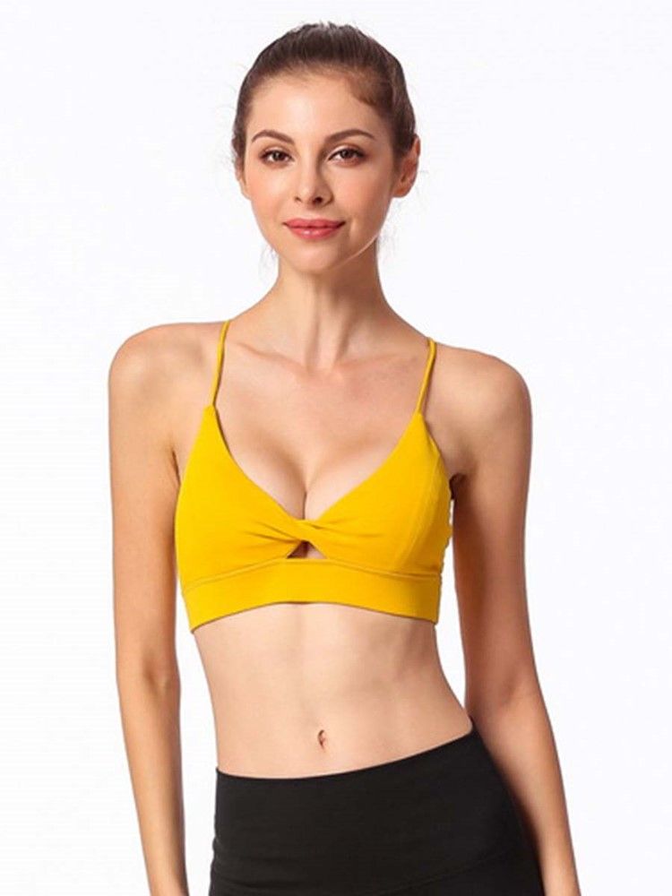 Sutiãs Esportivos Com Alças Simples Não Ajustadas Push Up Feminino