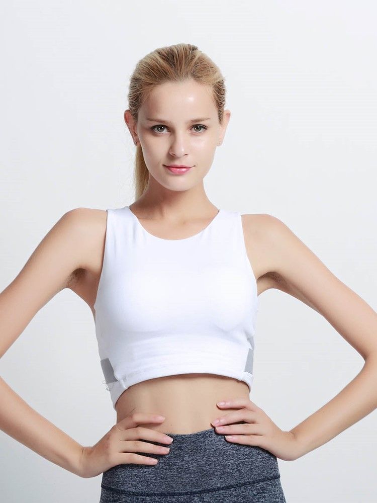 Tiras Flexíveis Femininas Não Ajustadas Sutiãs Esportivos Simples De Arame Livre