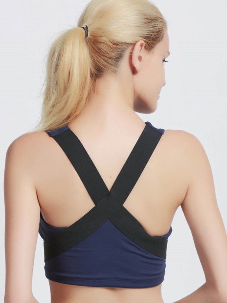 Tiras Flexíveis Femininas Não Ajustadas Sutiãs Esportivos Simples De Arame Livre
