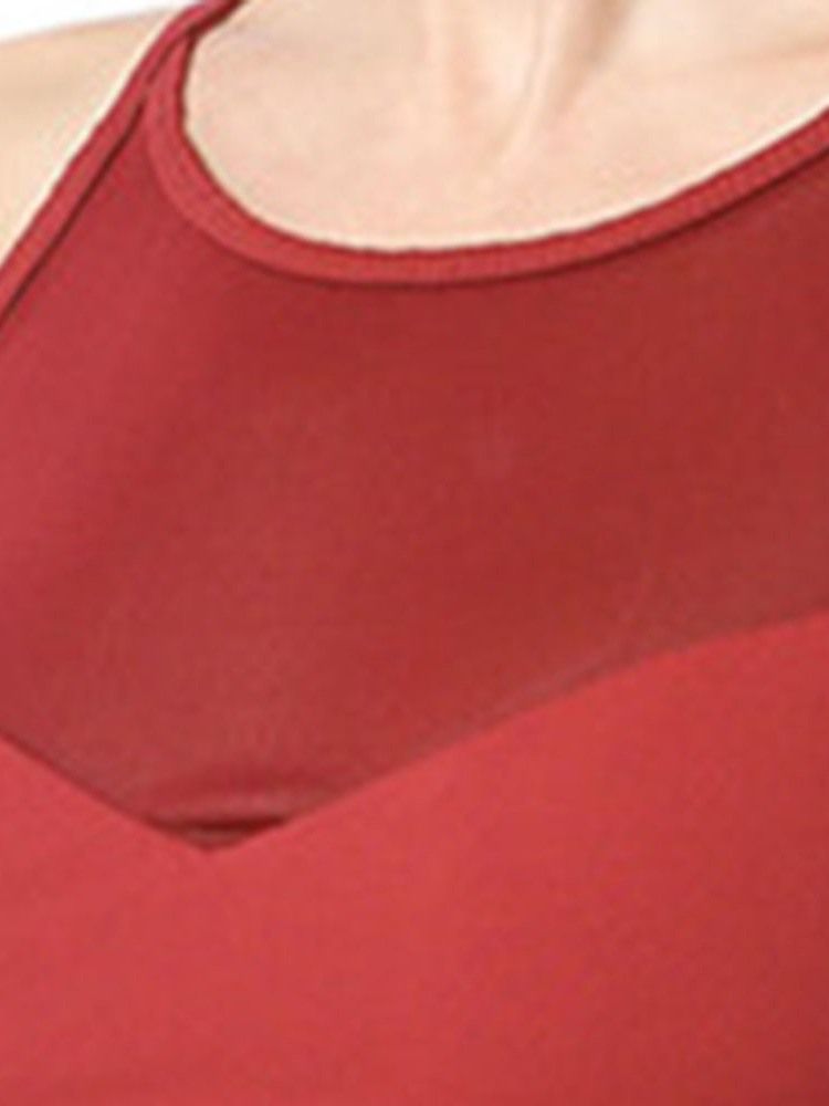 Tiras Lisas Femininas Não Ajustadas Sutiãs Esportivos De Nylon Push Up