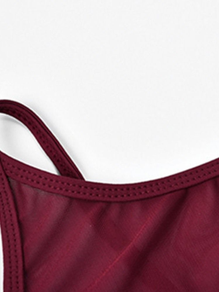 Tiras Lisas Femininas Não Ajustadas Sutiãs Esportivos De Nylon Push Up