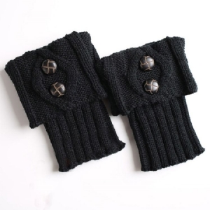 Botas Femininas De Tricô E Meias De Fixação