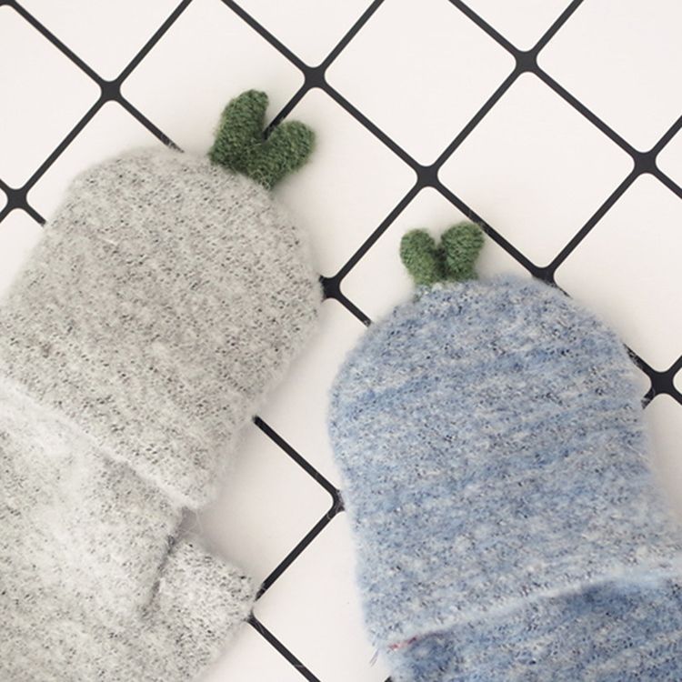 Luvas Coloridas De Inverno Quente Feminino