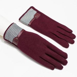 Luvas Femininas De Algodão Com Pontos Quentes Para Senhora
