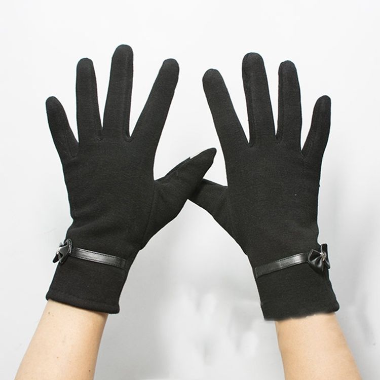 Luvas Femininas De Algodão Com Pontos Quentes Para Senhora