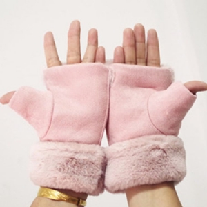 Luvas Metade Femininas De Inverno Quente