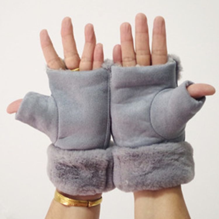 Luvas Metade Femininas De Inverno Quente