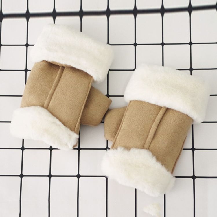 Luvas Metade Femininas De Inverno Quente