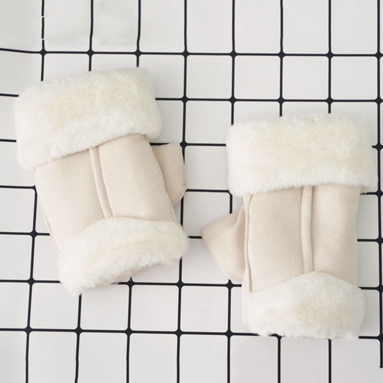 Luvas Metade Femininas De Inverno Quente
