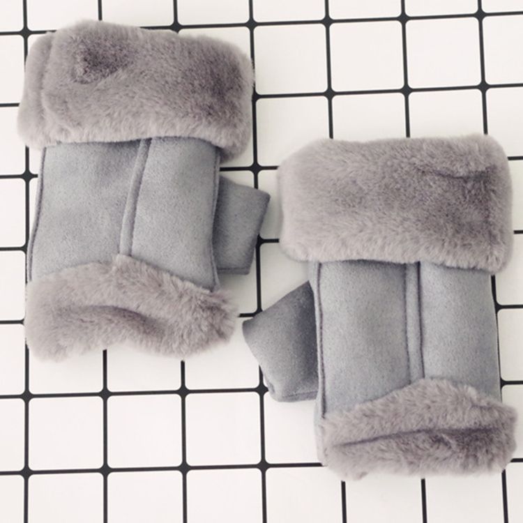Luvas Metade Femininas De Inverno Quente